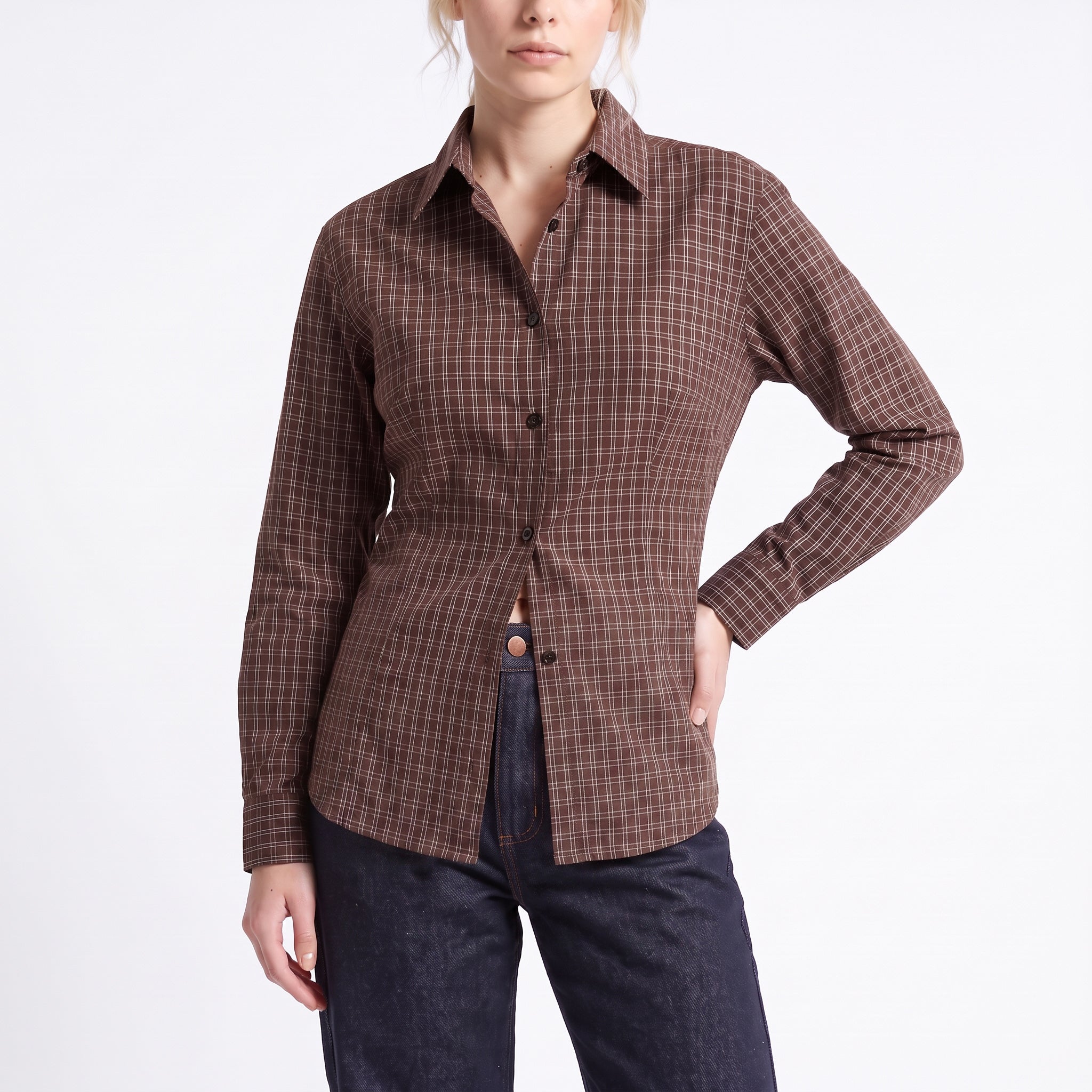 Chemise col classique motif vichy manches longues OLELLA, ARTLOVE