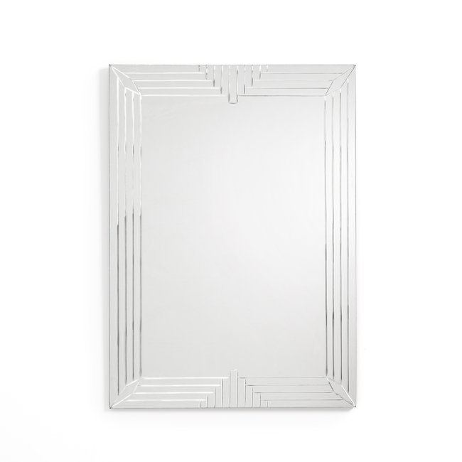 Gegraveerde rechthoekige spiegel 50x70 cm, Valga <span itemprop=