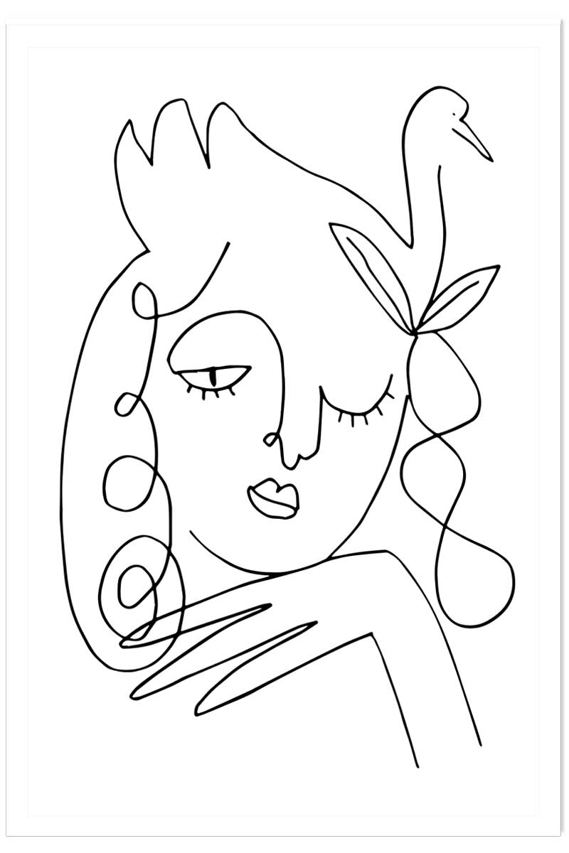 Affiche la femme au clin d'oeil, HEXOA