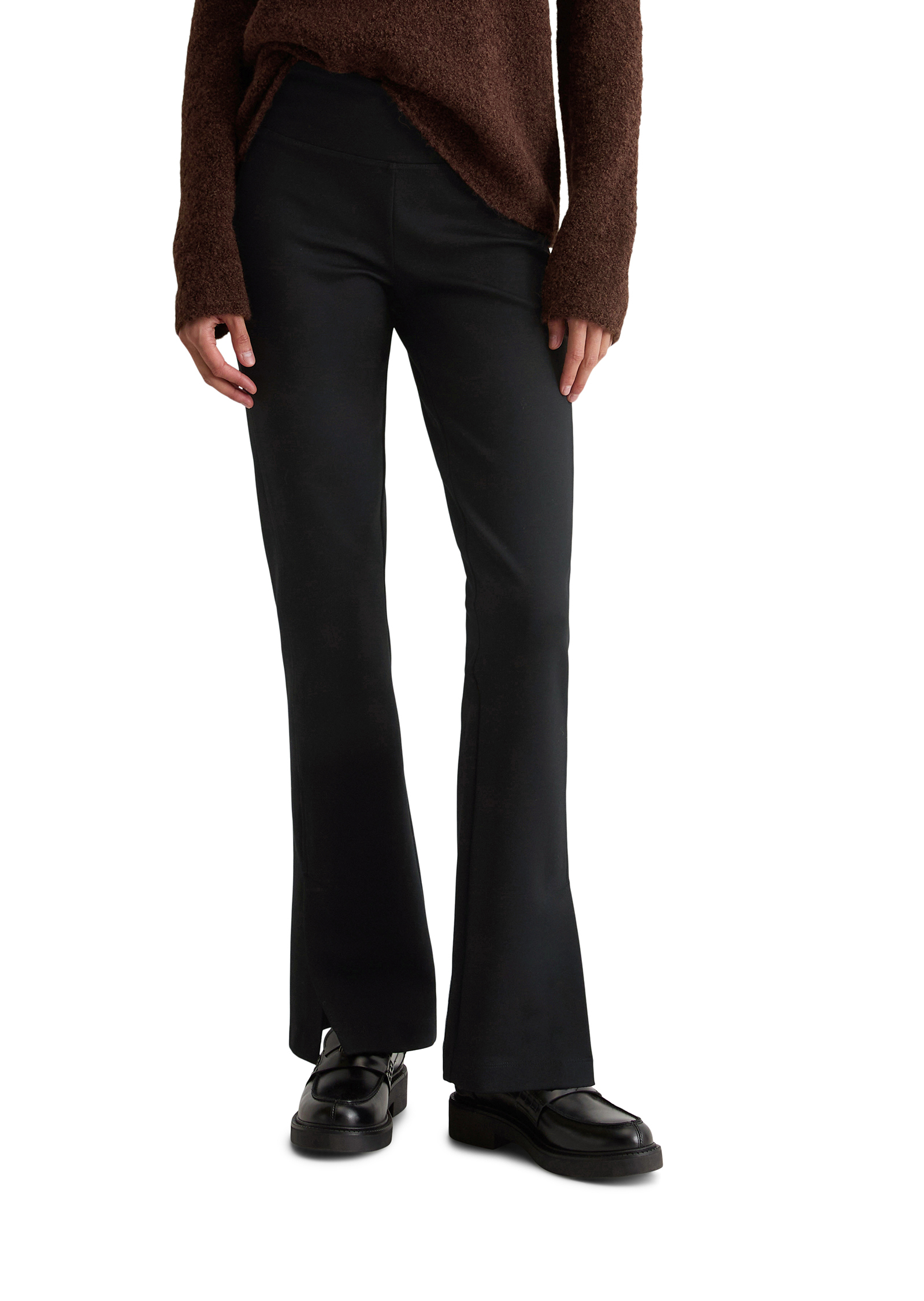 Pantalon en jersey regular avec une large ceinture, MARC O'POLO