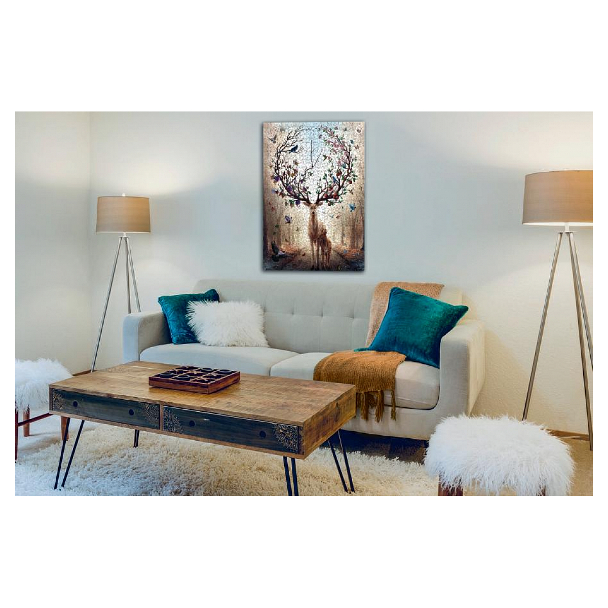 Puzzle 1000 pieces Cerf Fantaisie, Adultes et enfants dés 14 ans, Puzzle de q
