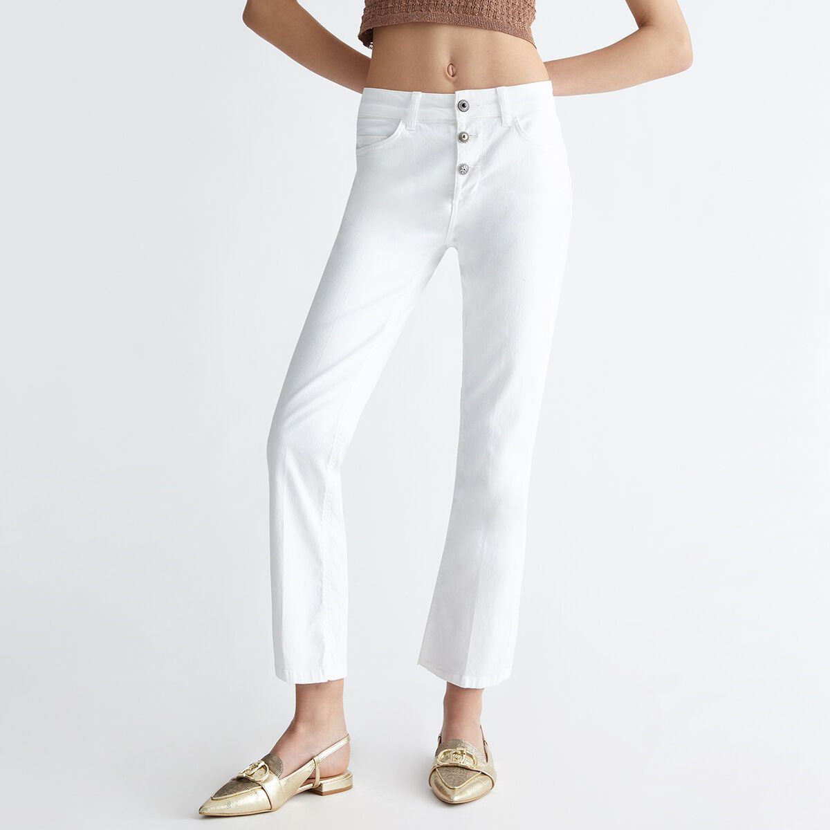 Jean bootcut sales femme blanc
