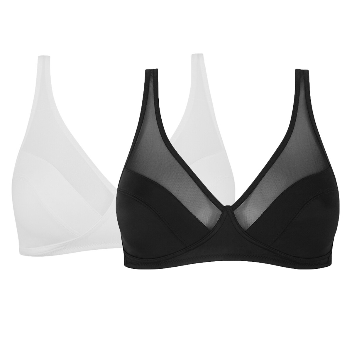 Pack of 2 Generous Bras without Underwiring
