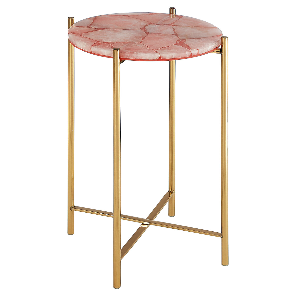 Rose gold top end table