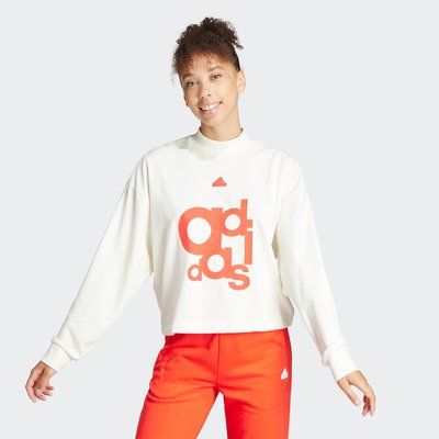 Brand of Love Sweatshirt with Logo Print in Cotton Mix ADIDAS SPORTSWEAR