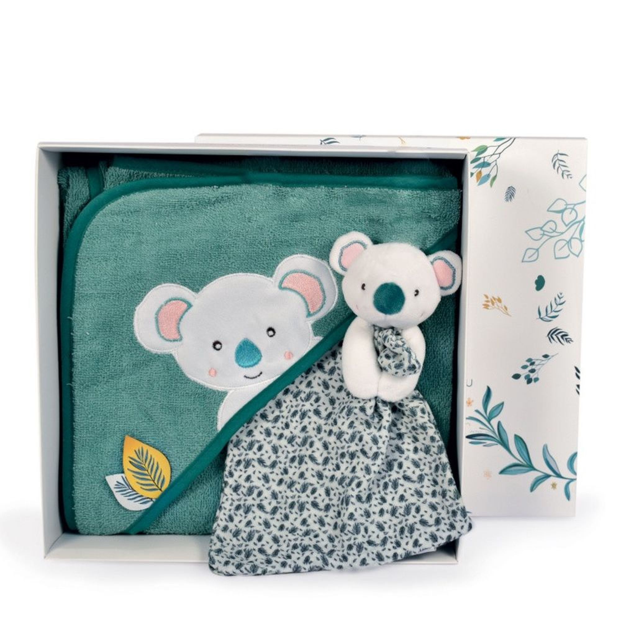 Coffret cape de bain et doudou Yoca le Koala, DOUDOU ET COMPAGNIE
