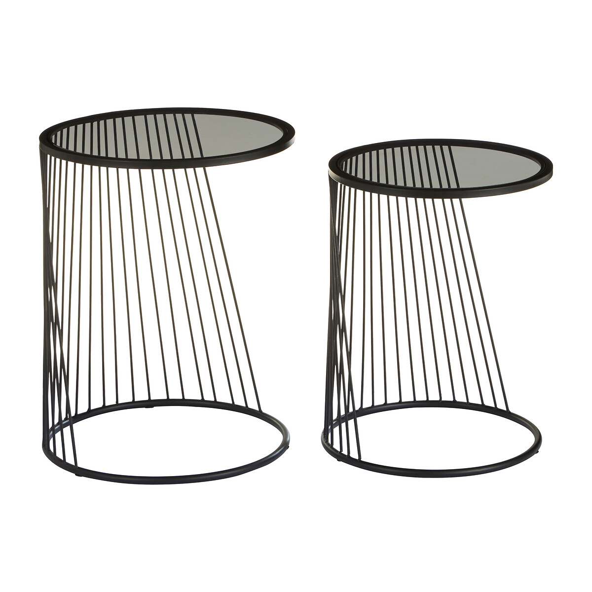 Zuleika Glass Side Tables (Set of 2), SO'HOME