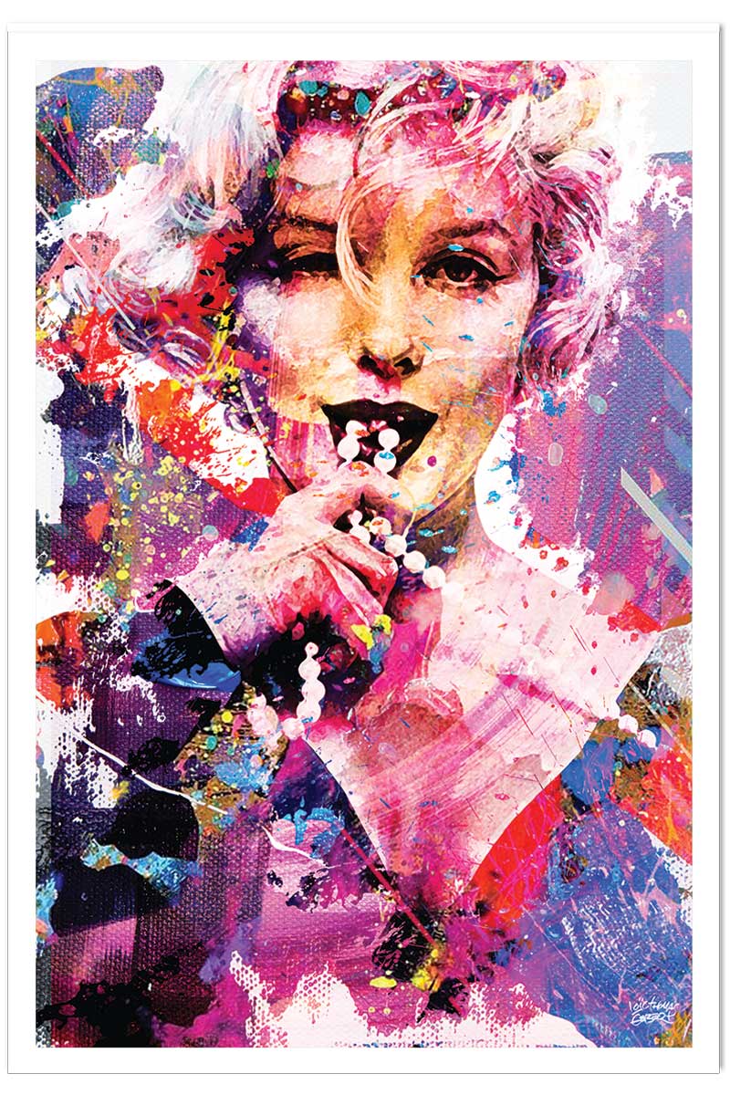 Affiche illustration graffiti marilyn, HEXOA