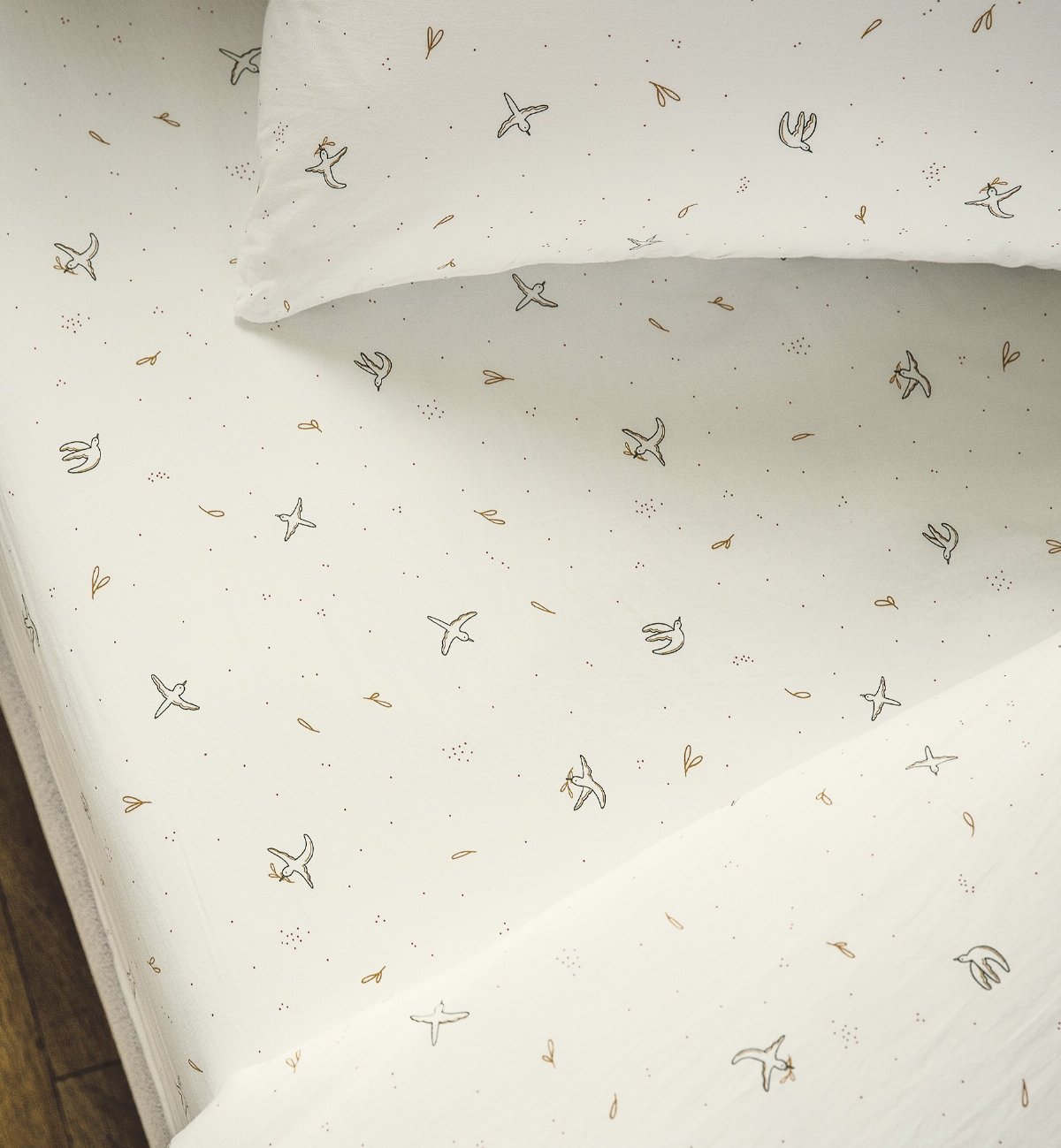 Drap housse Coton Bio 1 personne L'ENVOLÉE, KADOLIS