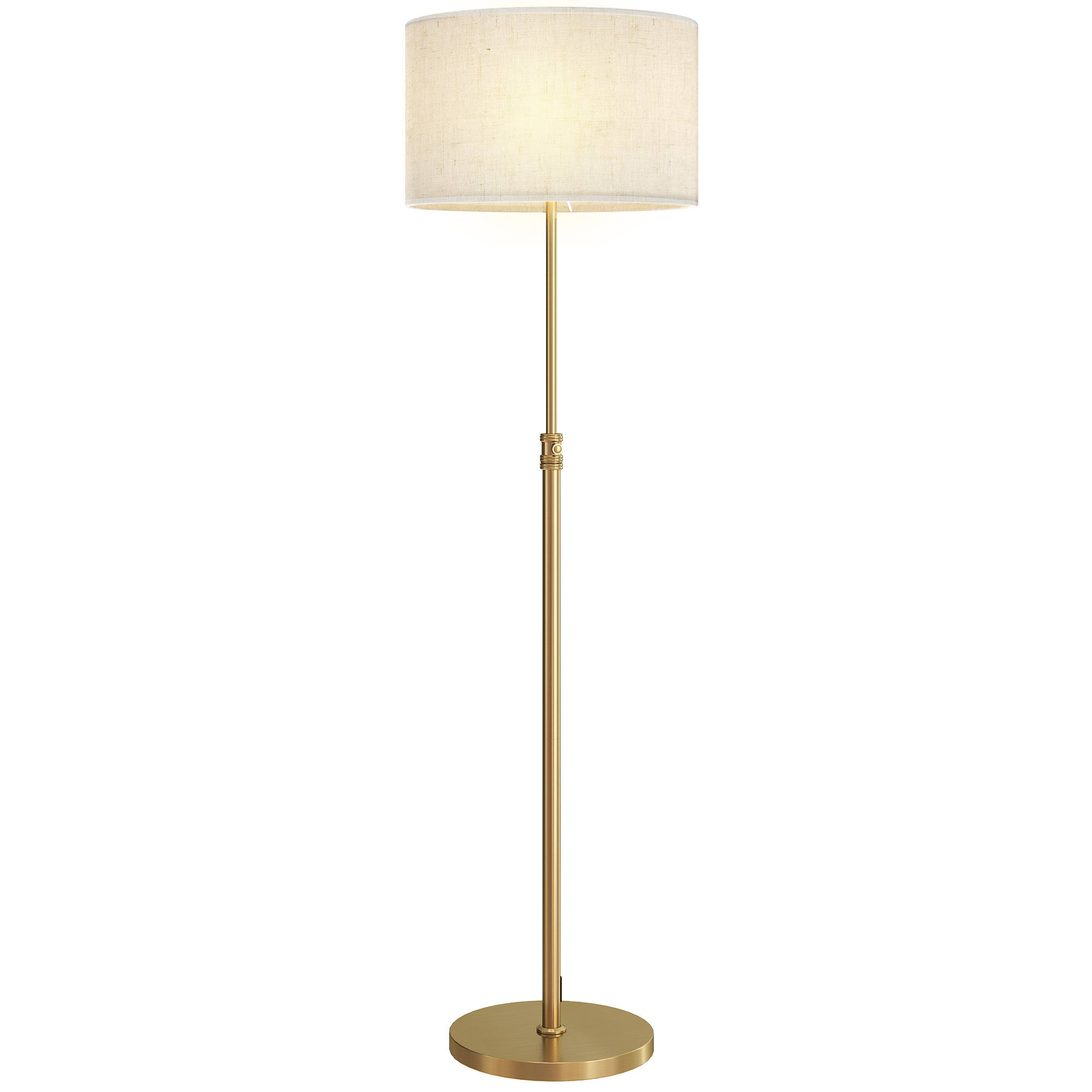 Lampadaire Acier Or, HOMCOM