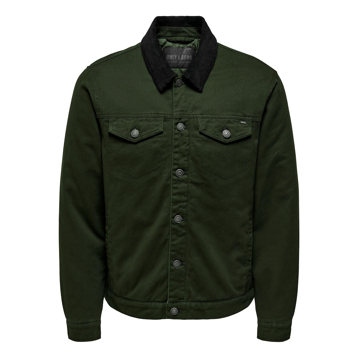 Cotton lined denim jacket clearance