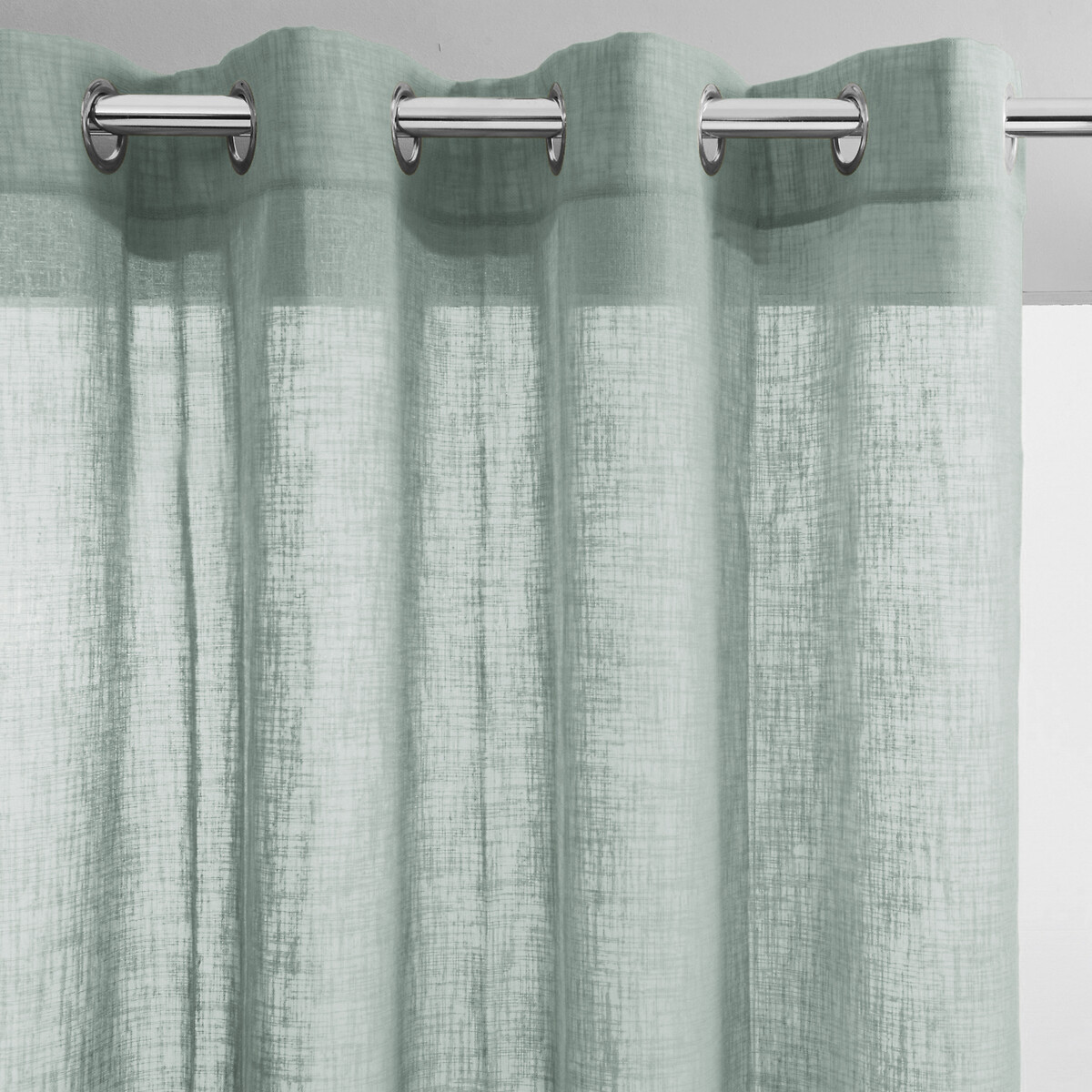 Nyong Linen Effect Voile Curtain with Eyelets