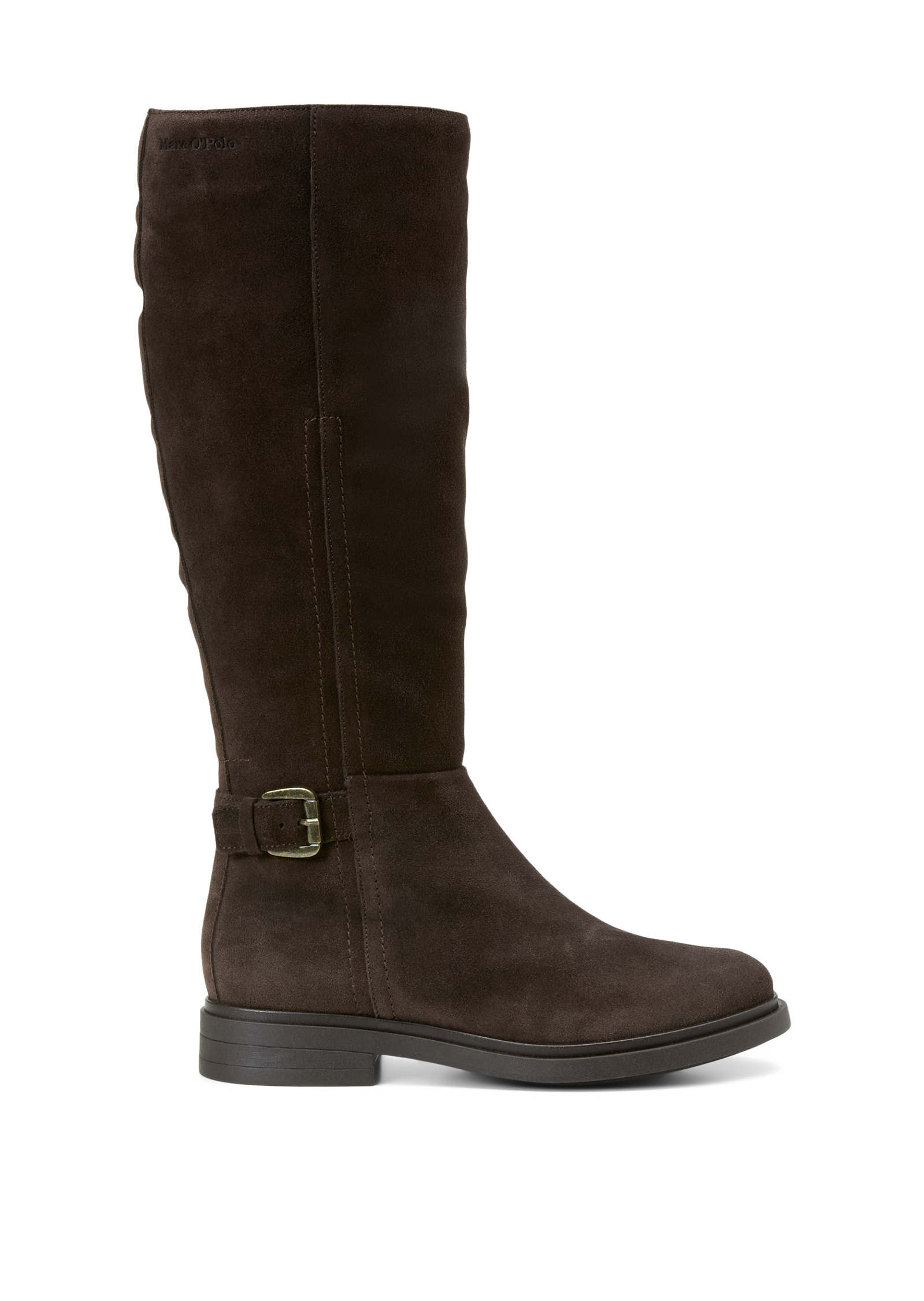 Bottes à tige haute, modèle Paula en cuir velours souple, MARC O'POLO