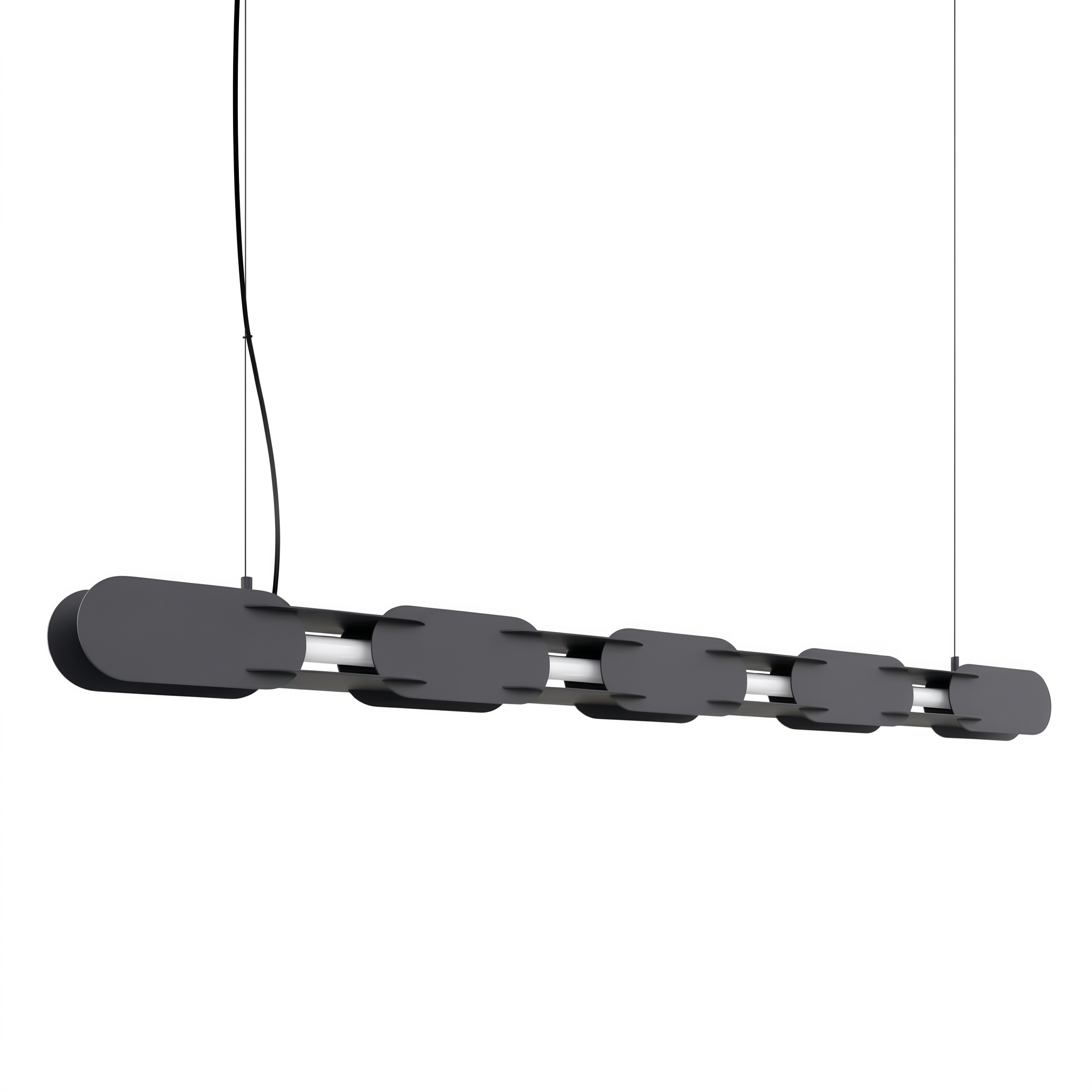 Suspension Acier Noir LED 1 Chain, EDEN