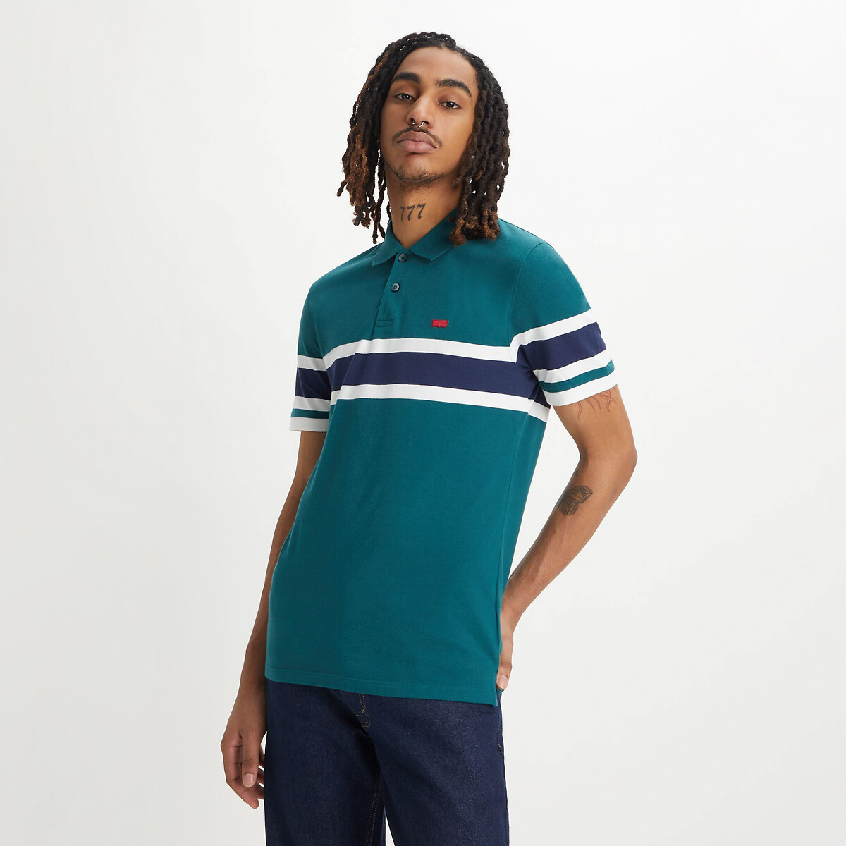 Levis white store polo t shirt