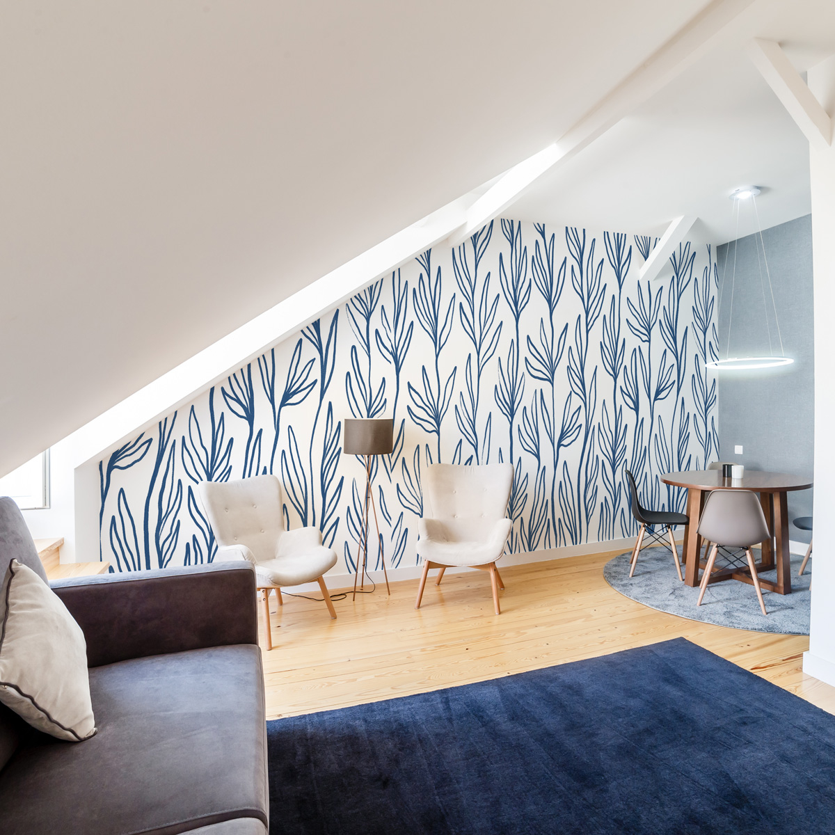 Papier peint panoramique Leaves, Beige 425 x 250cm, ACTE DECO