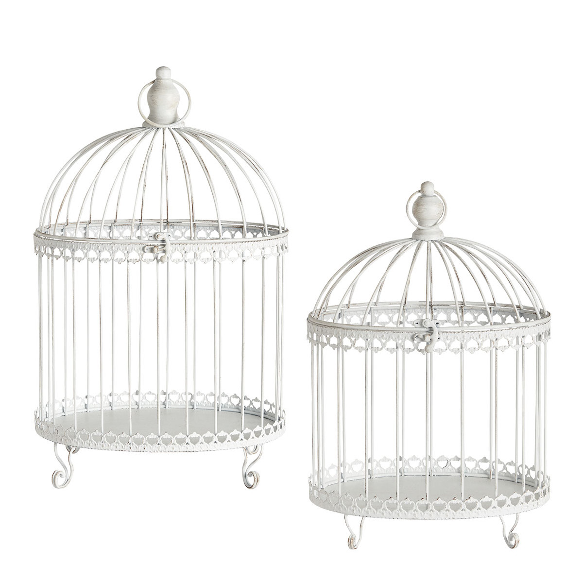 Set de 2 cages décoratives en métal, MATHILDE M