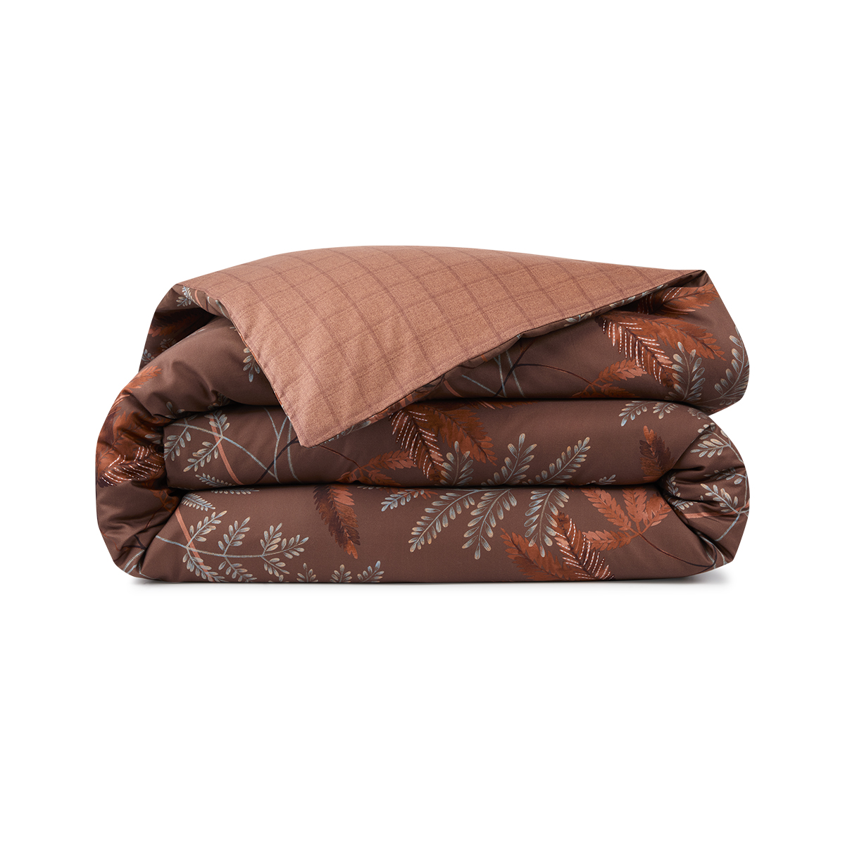 Housse de couette en satin de coton marron, MEAULNES, DESFORGES