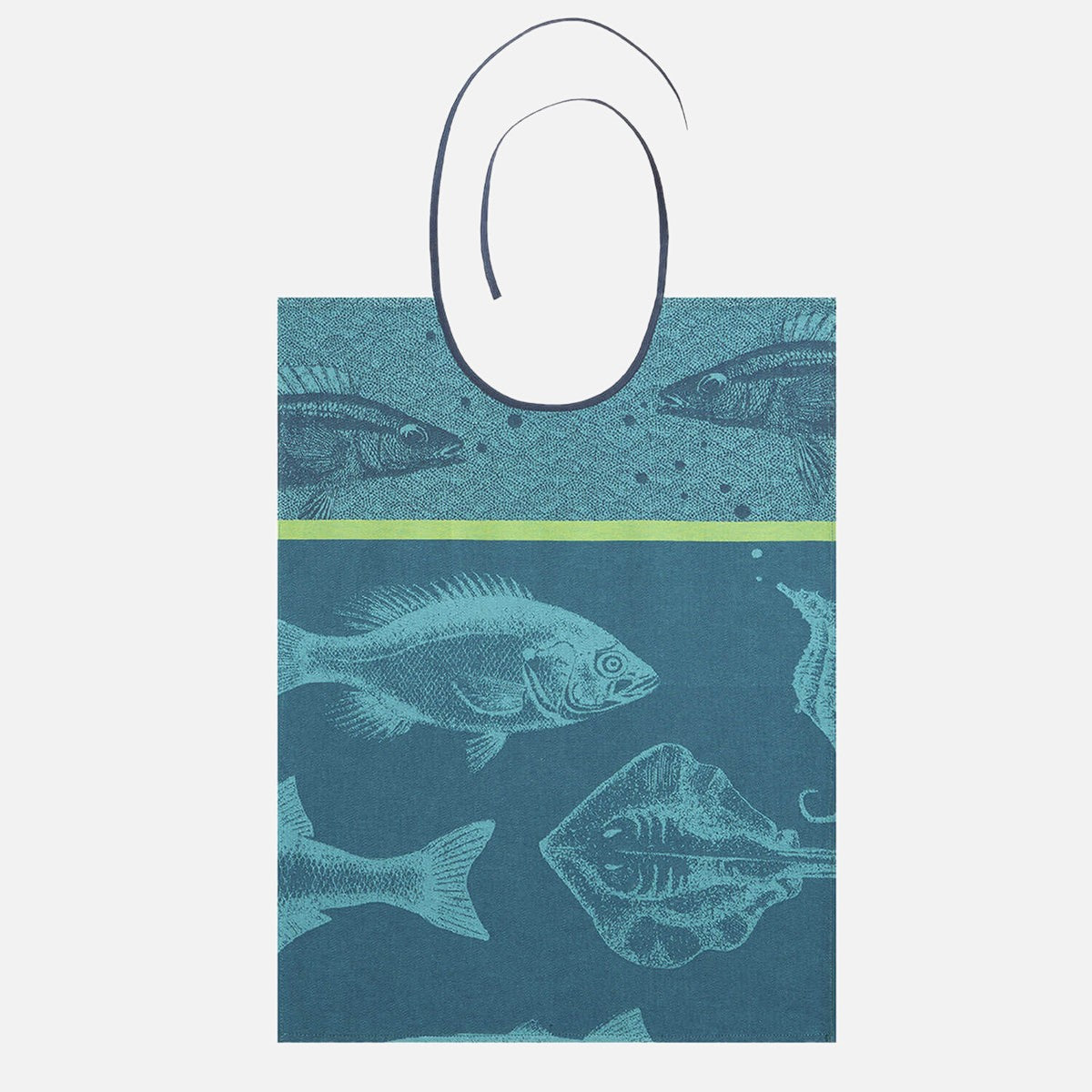 Bavoir jacquard en coton BANC DE POISSONS, COUCKE