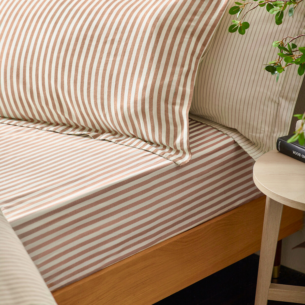 Hebden Mélange Stripe 100% Cotton Fitted Sheet, YARD