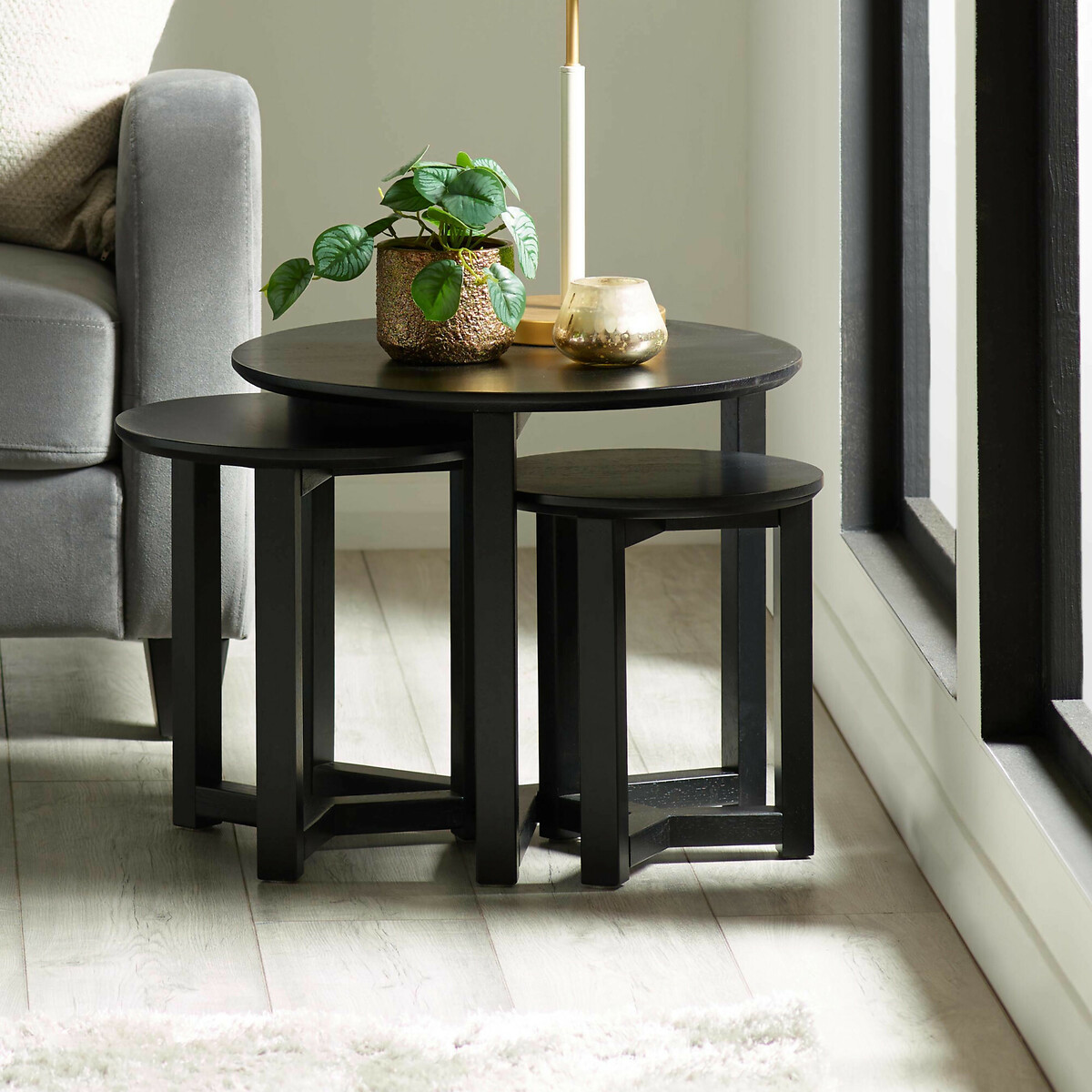 Nyra Oak Nesting Side Tables (Set of 3), SO'HOME