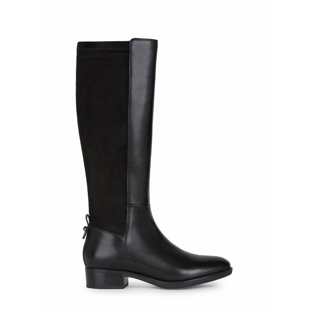 Felicity Leather Calf Boots, black, GEOX