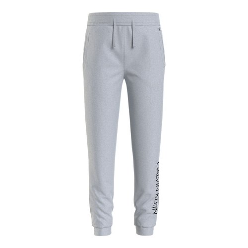 Cotton logo print joggers, grey, Calvin Klein Jeans
