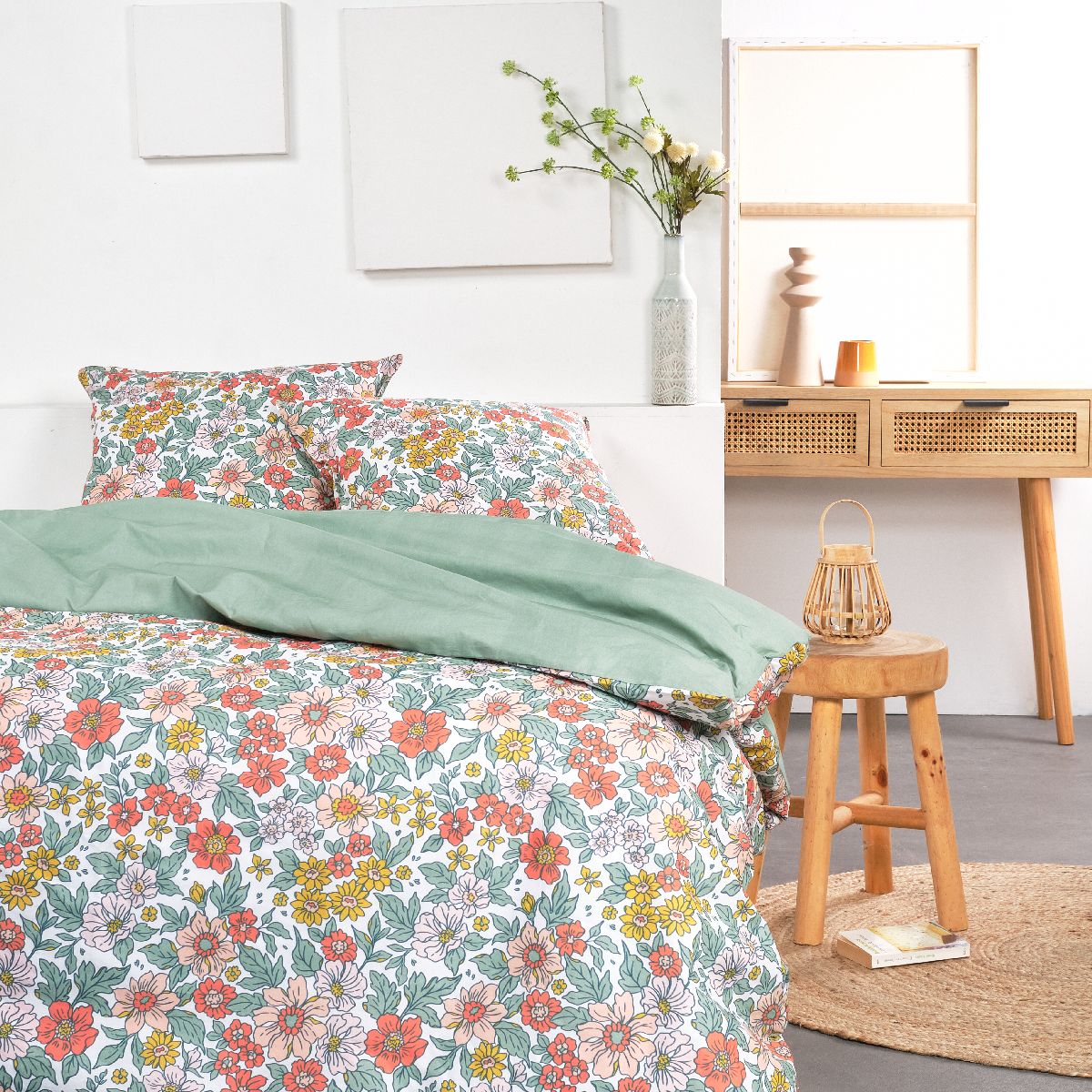 Parure de lit imprimé Floral coton SUNSHINE TONIA, TODAY