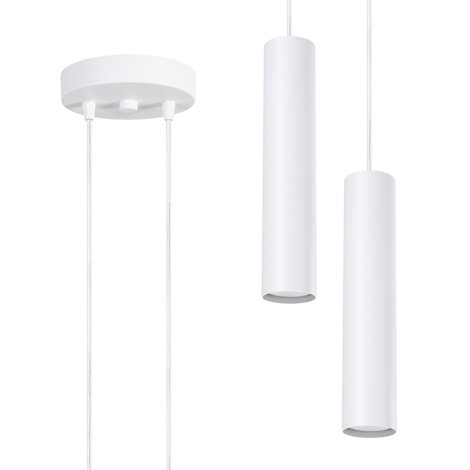 Suspension Acier Blanc GU10 2 Lagos, EDEN