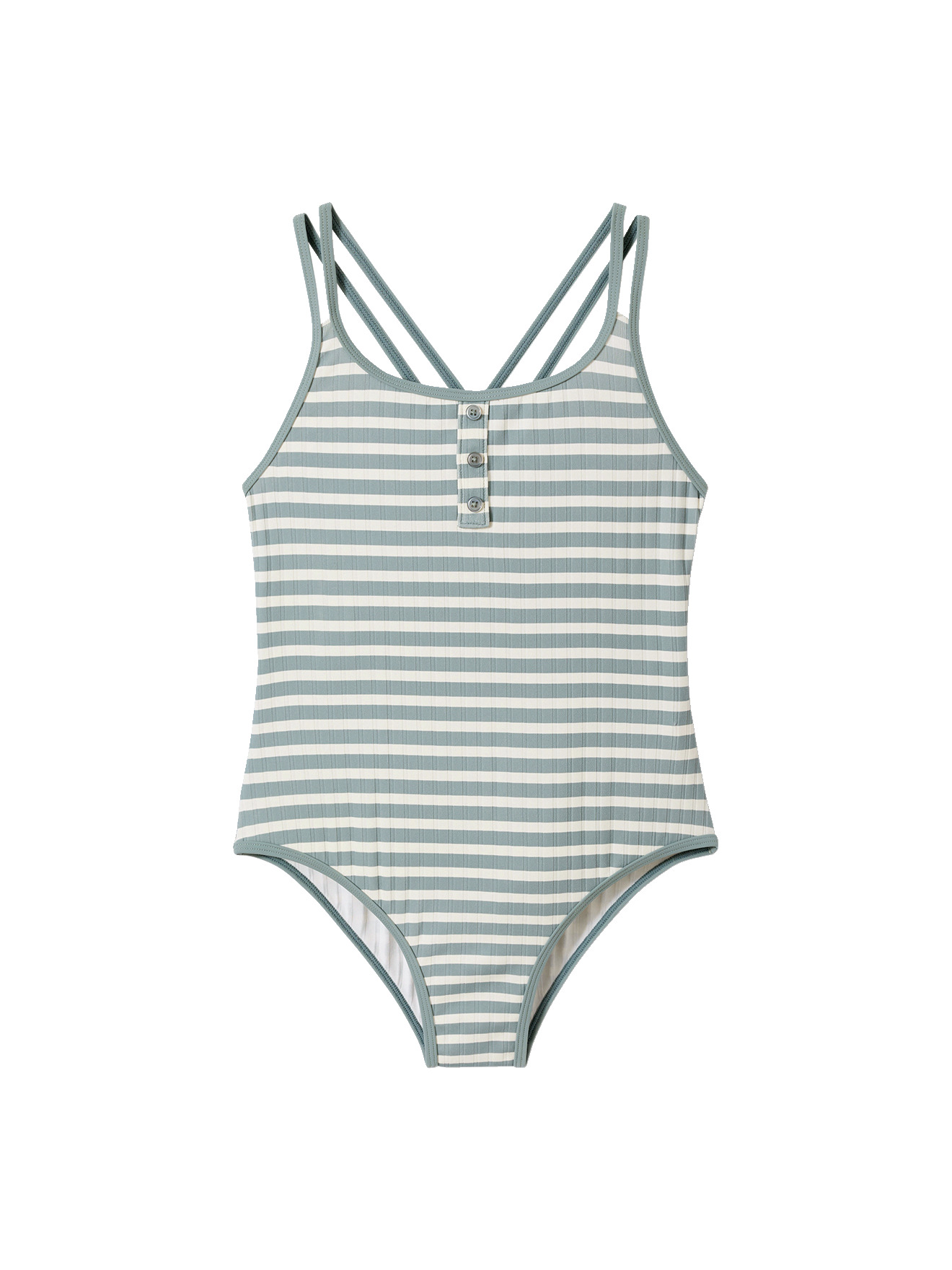 Maillot de bain 1 pièce rayures, VERTBAUDET