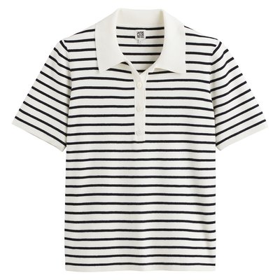 Striped Polo Shirt with Short Sleeves LA REDOUTE COLLECTIONS