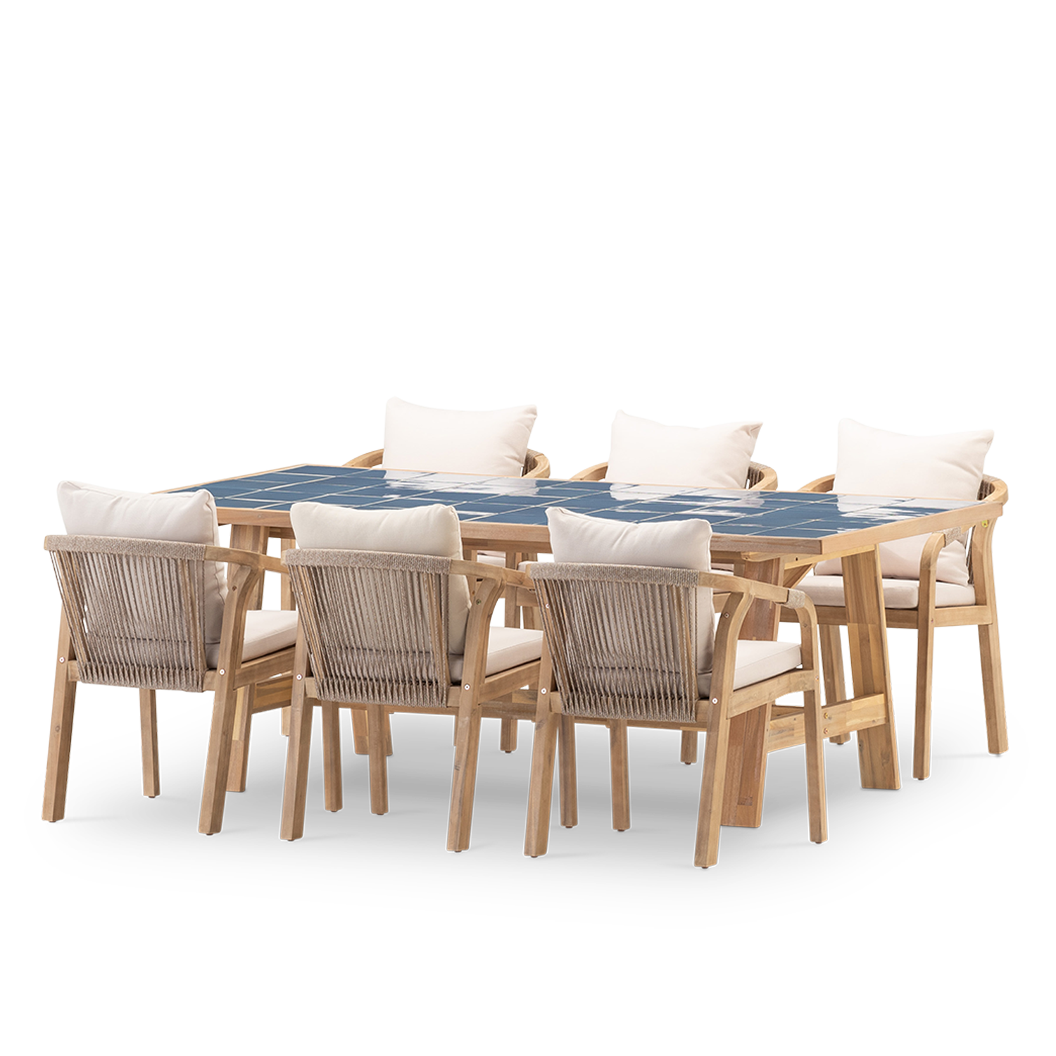 Salon de jardin, 6 chaises, BISBAL & SIENA, DEFORA HOME