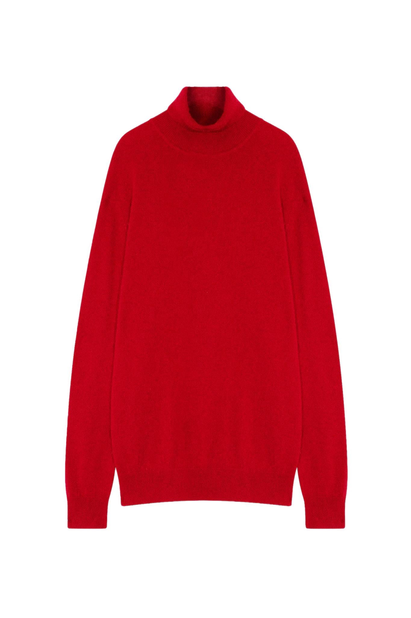 Pull Col Roulé Rouge Connor, JUST CASHMERE