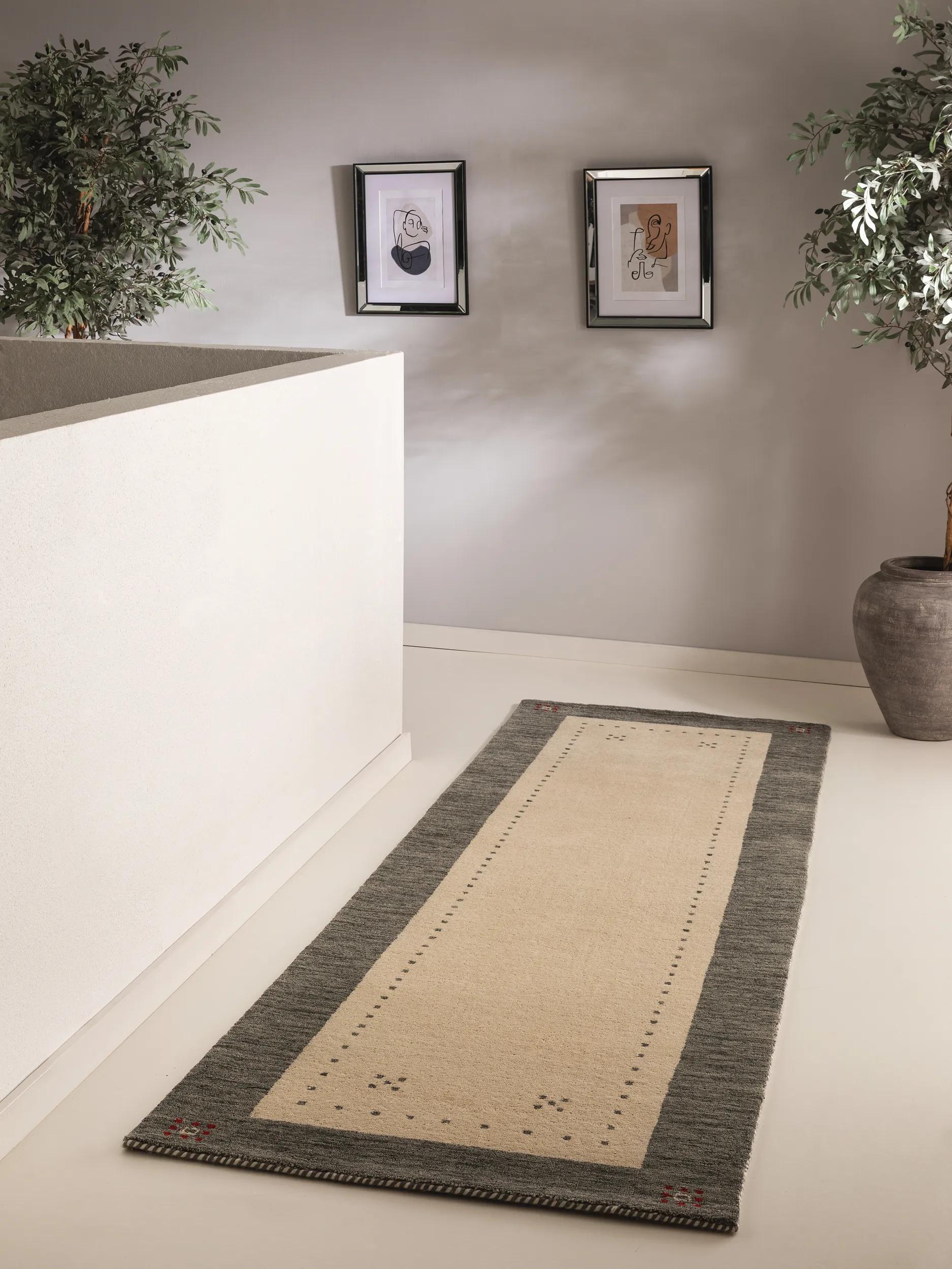 Tapis de couloir en laine tissé main JAMAL, BENUTA 