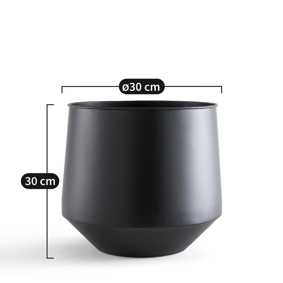 Pot haut rond en argile Ø30 X H58.5 cm - Medium