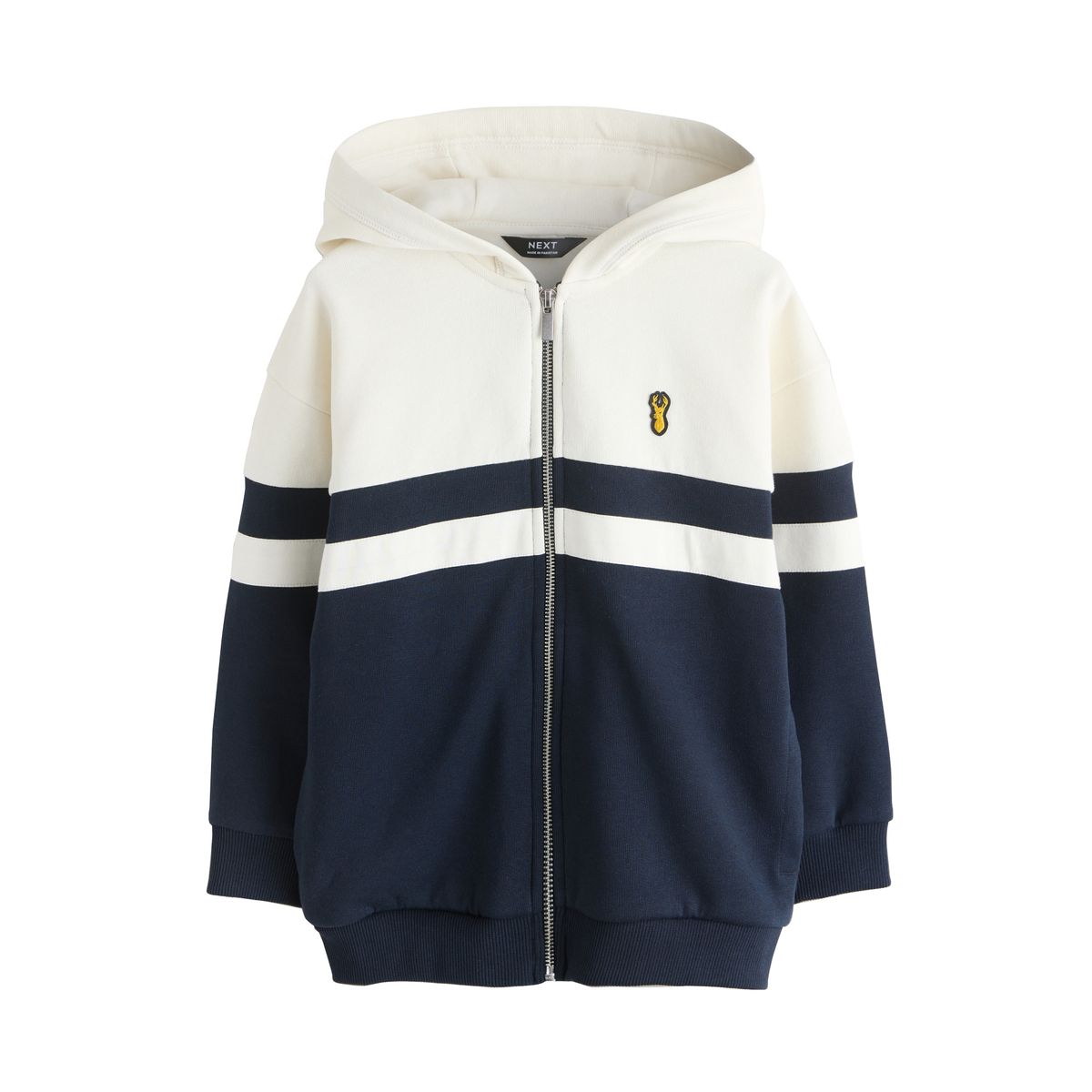 Sweat à capuche zippé motif colour-block, NEXT