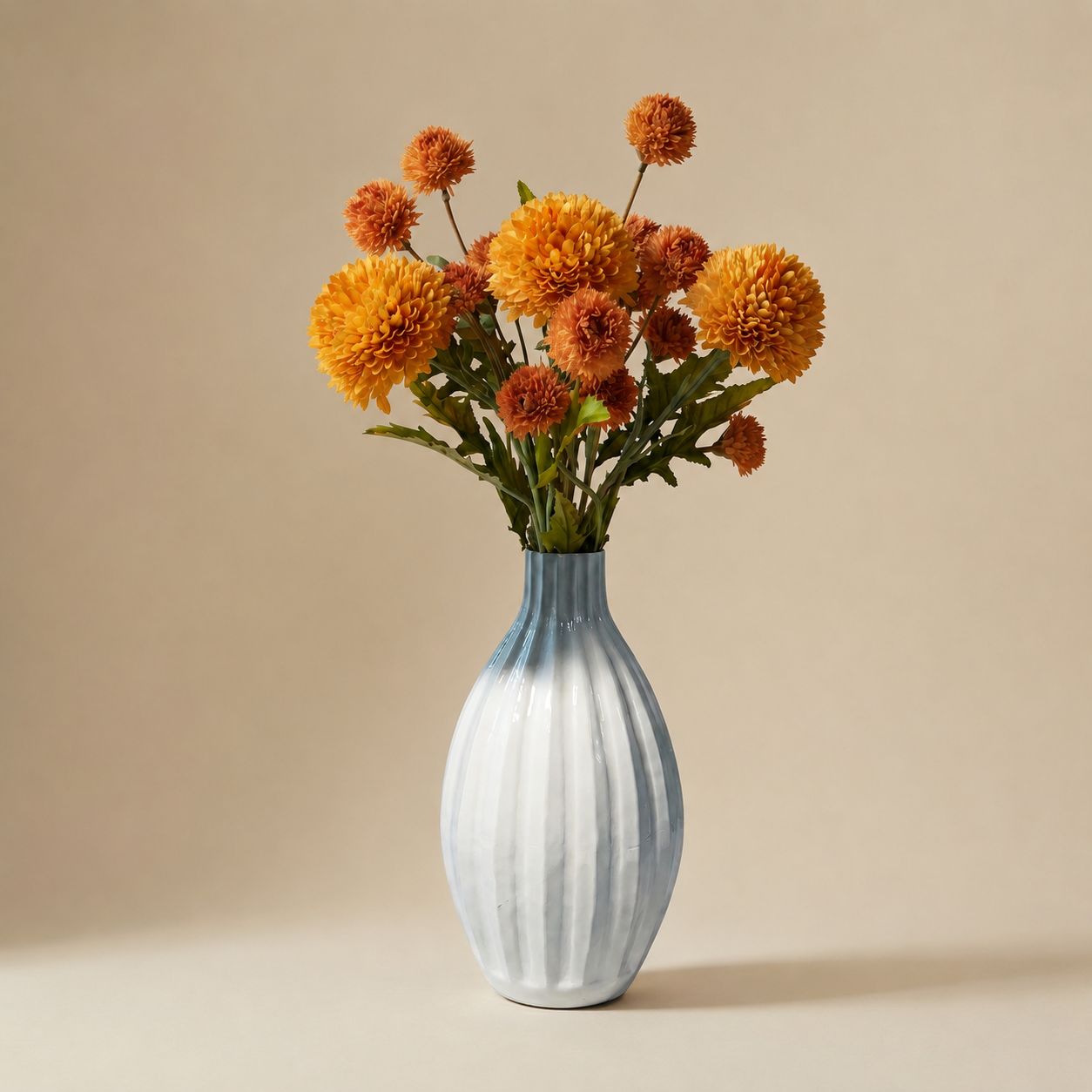 Bouquet de 6 tiges de dahlias artificiel H62, SIA