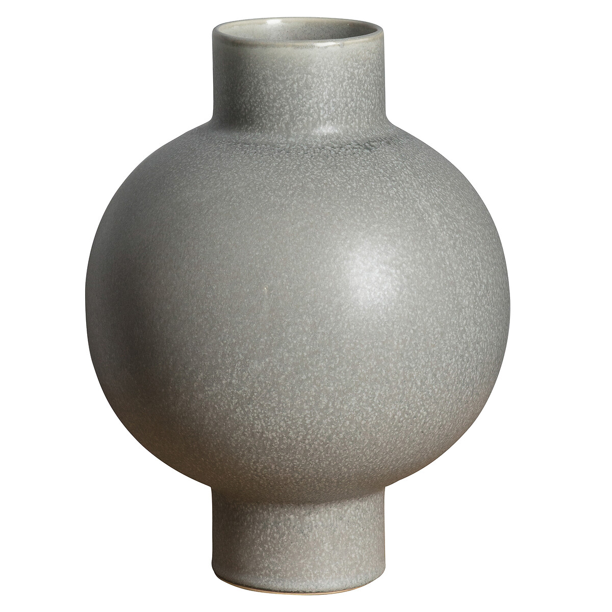 28cm Grey Ceramic Round Vase, ÉDITÉ
