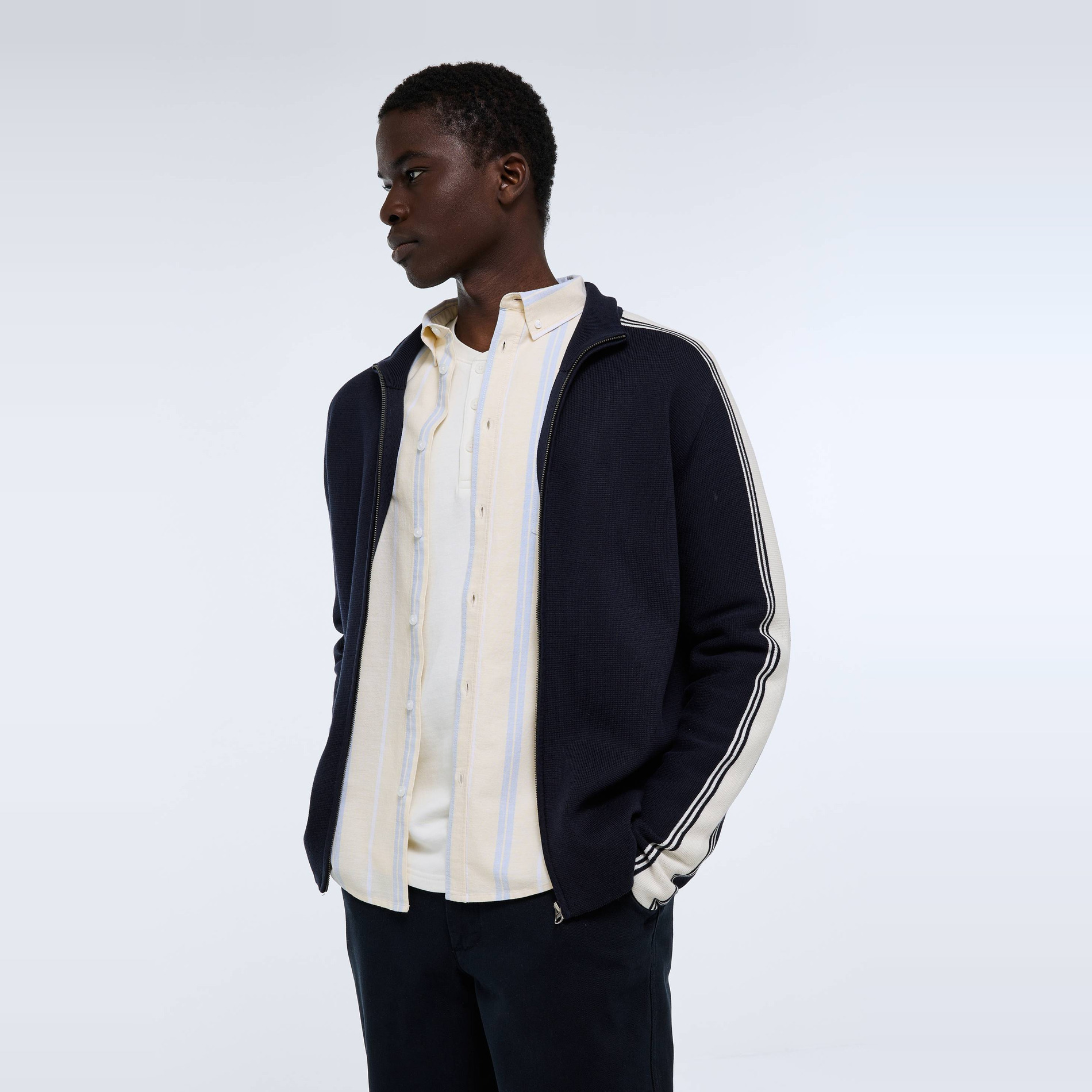 Gilet zippé en coton, MONOPRIX
