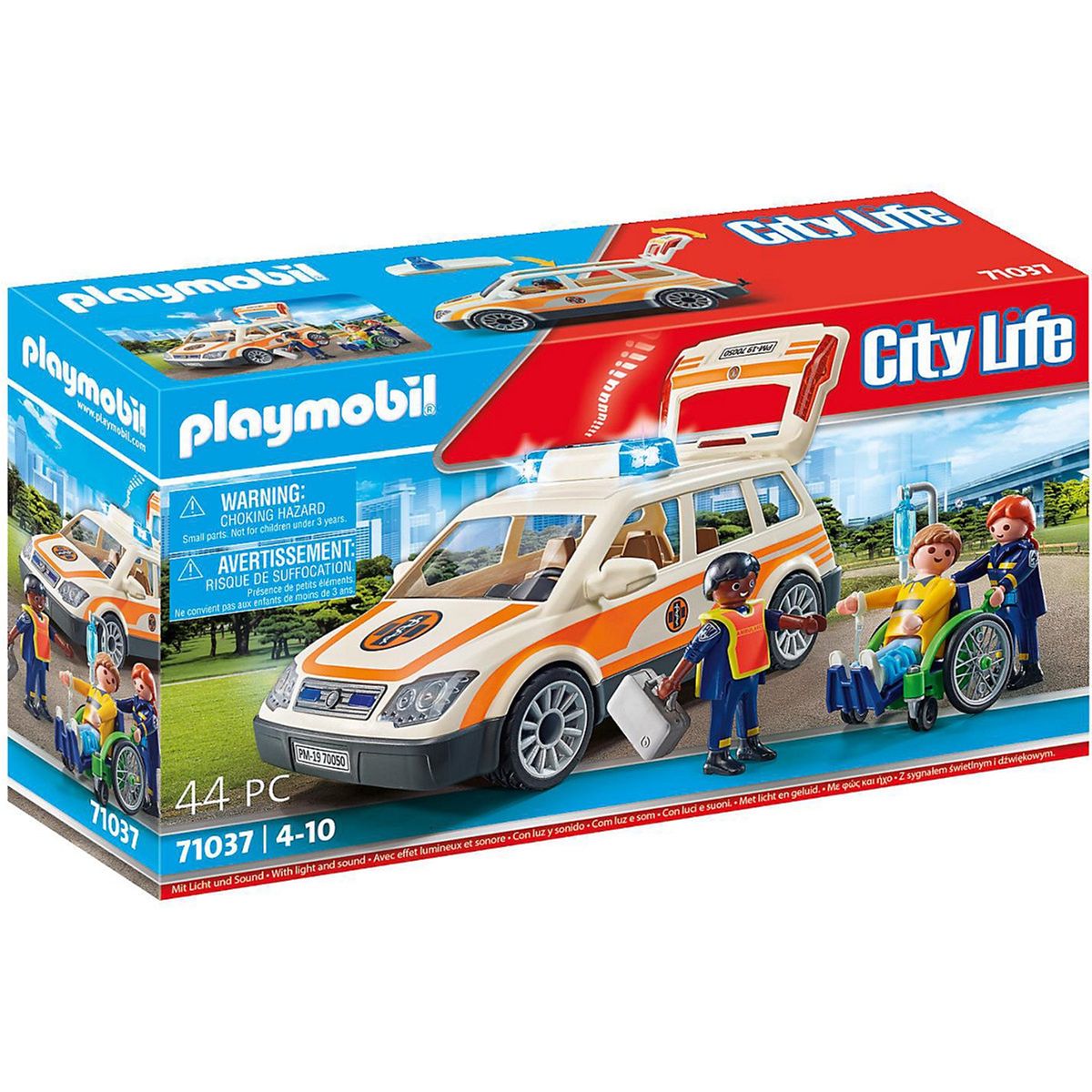Voiture familiale avec remorque porte-bateaux Playmobil