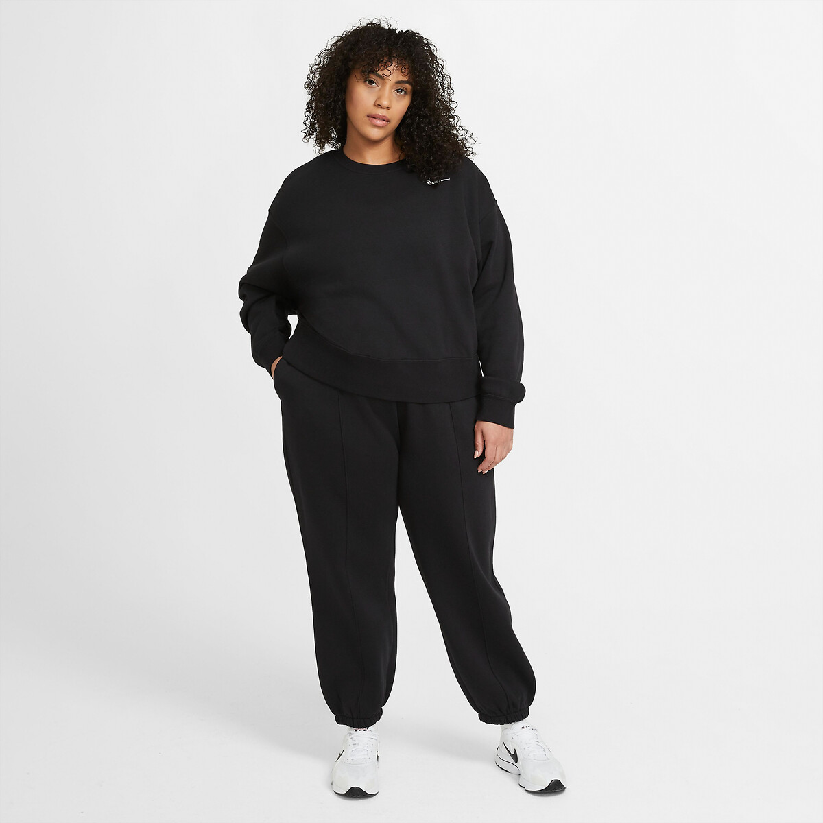 Sportswear cotton mix joggers, black, Nike | La Redoute