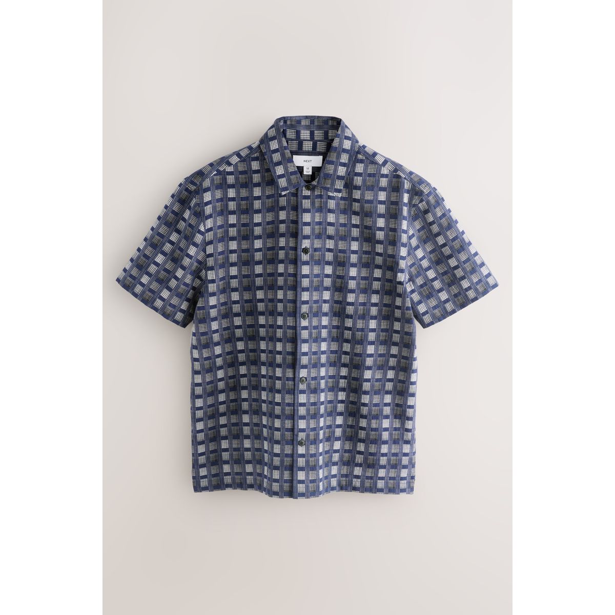 Chemise à manches courtes carreaux patchwork, NEXT