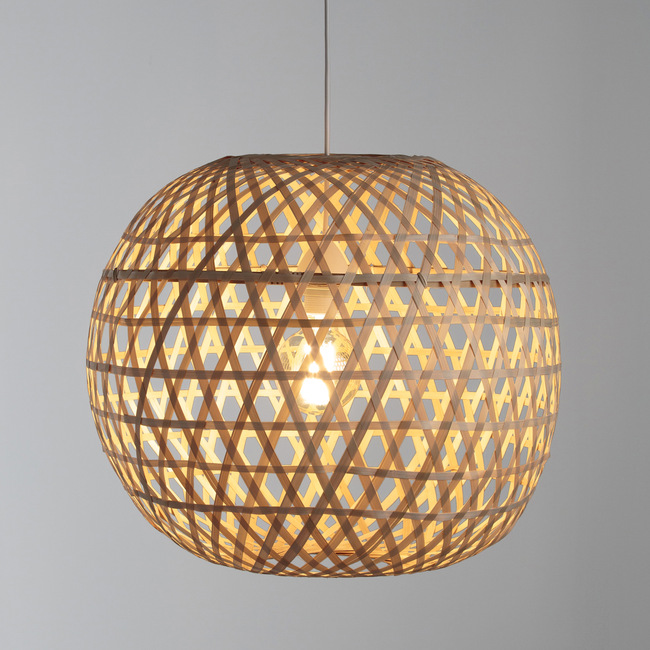 Bolvormige hanglamp in bamboe cm, cordo naturel La Redoute Interieurs | Redoute