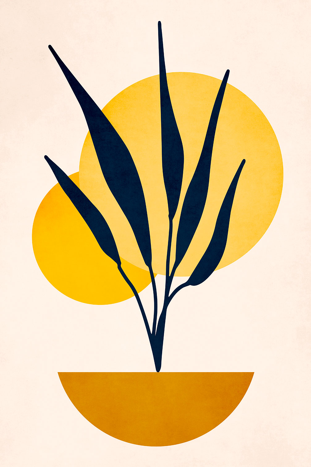 Tableau dessin plante cubique, HEXOA