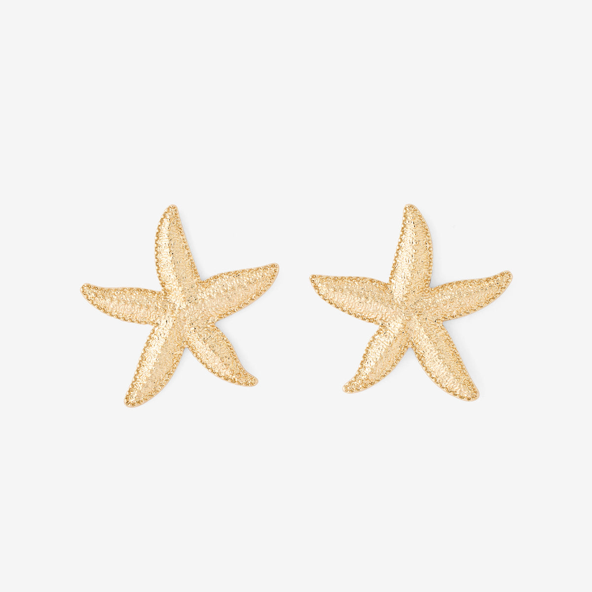 Grandes boucles d'oreilles étoile mer effet sablé, BALABOOSTE