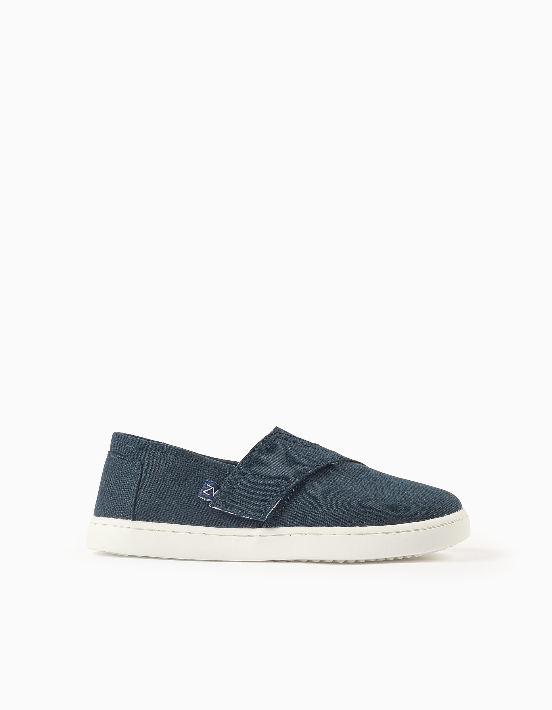 Espadrilles en lin avec fermeture à scratch, ZIPPY