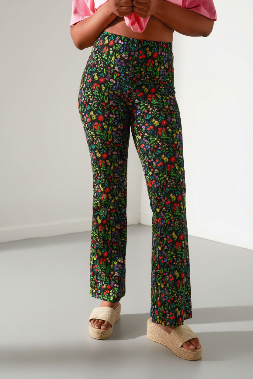 Pantalon coton évasé imprimé, WE ARE JOLIES