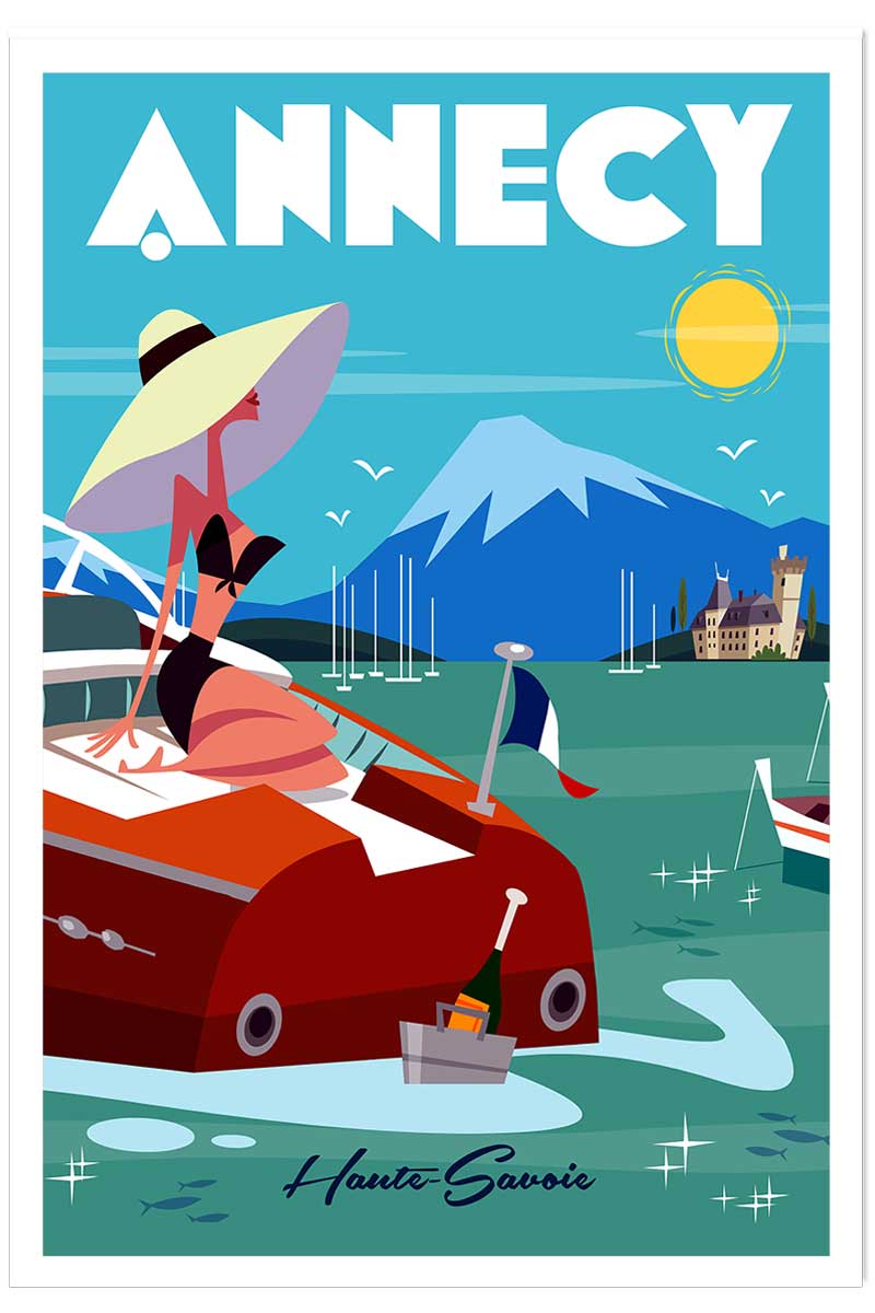 Poster de vedette du lac d' annecy, HEXOA