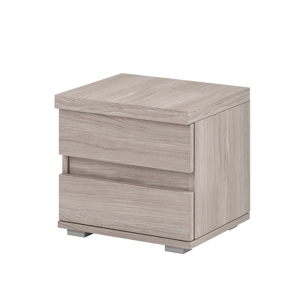 table de chevet 2 tiroirs effet chene clair lisbonne