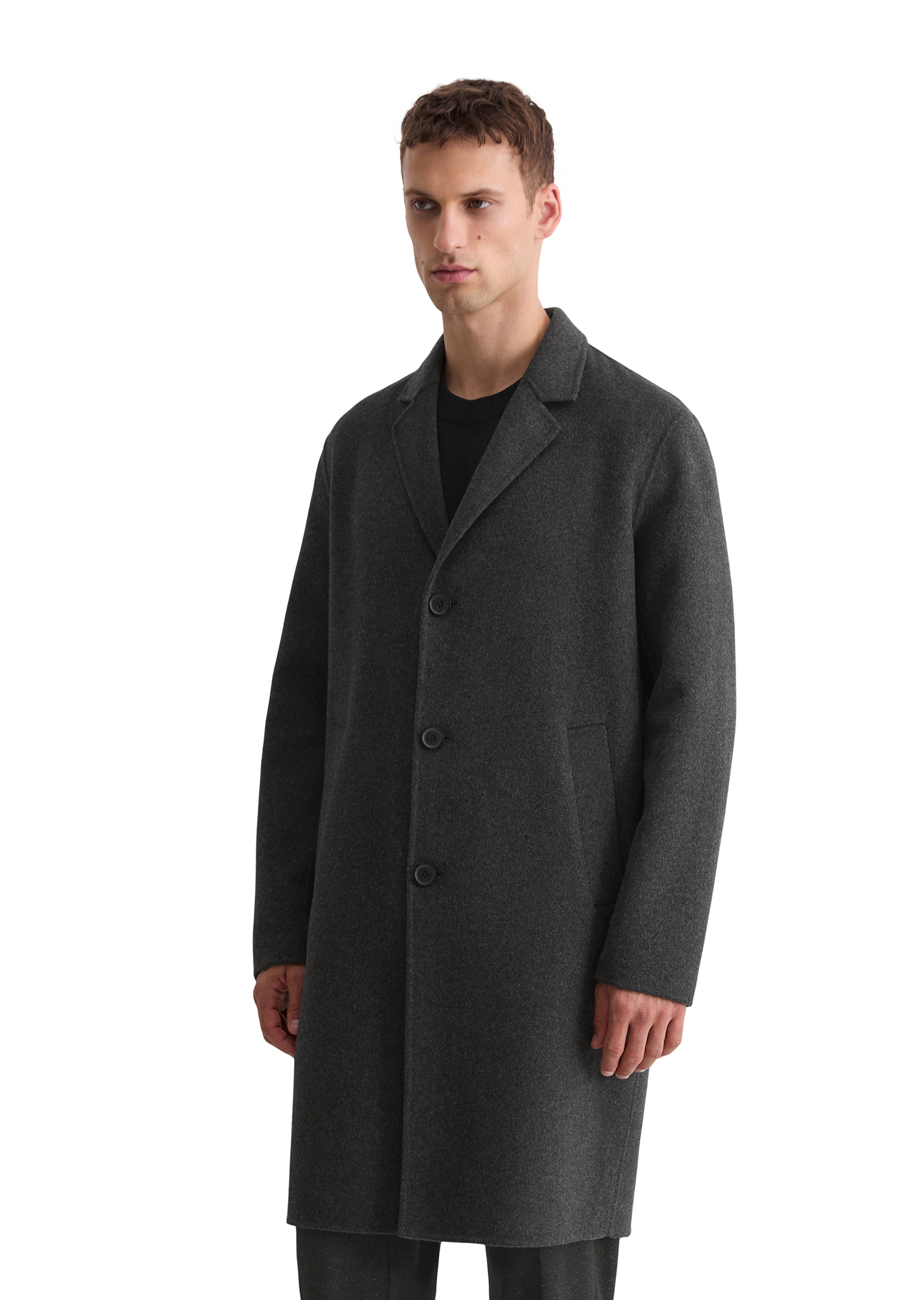 Manteau regular en mélange de laine double face recyclée, MARC O'POLO